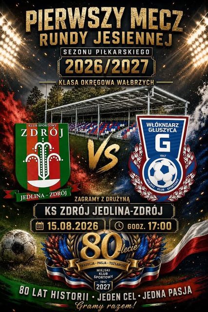 Mecz klasy okręgowej: Zdrój Jedlina-Zdrój-Włókniarz Głuszyca