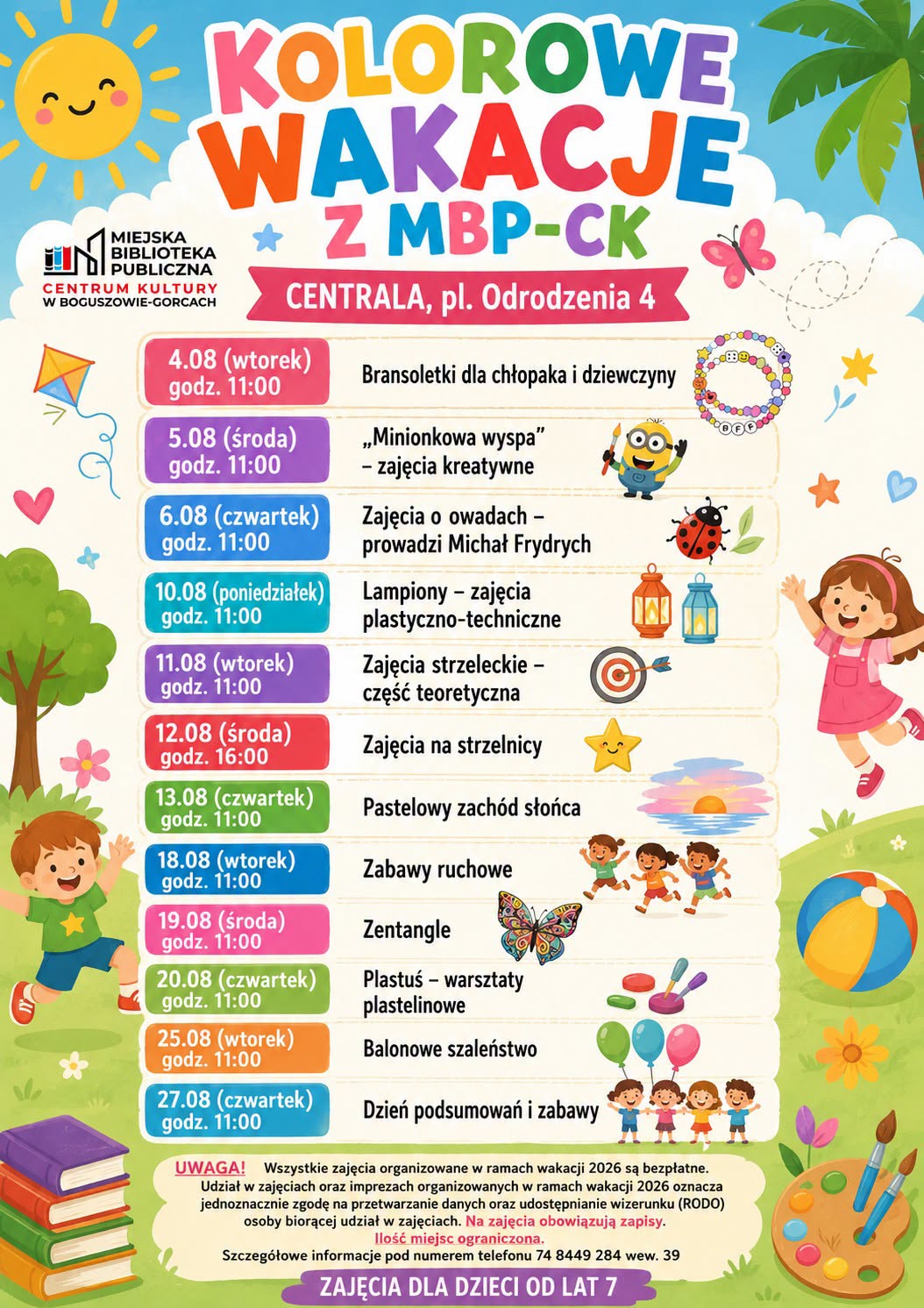 Kolorowe wakacje - MBP CK Boguszów-Gorce