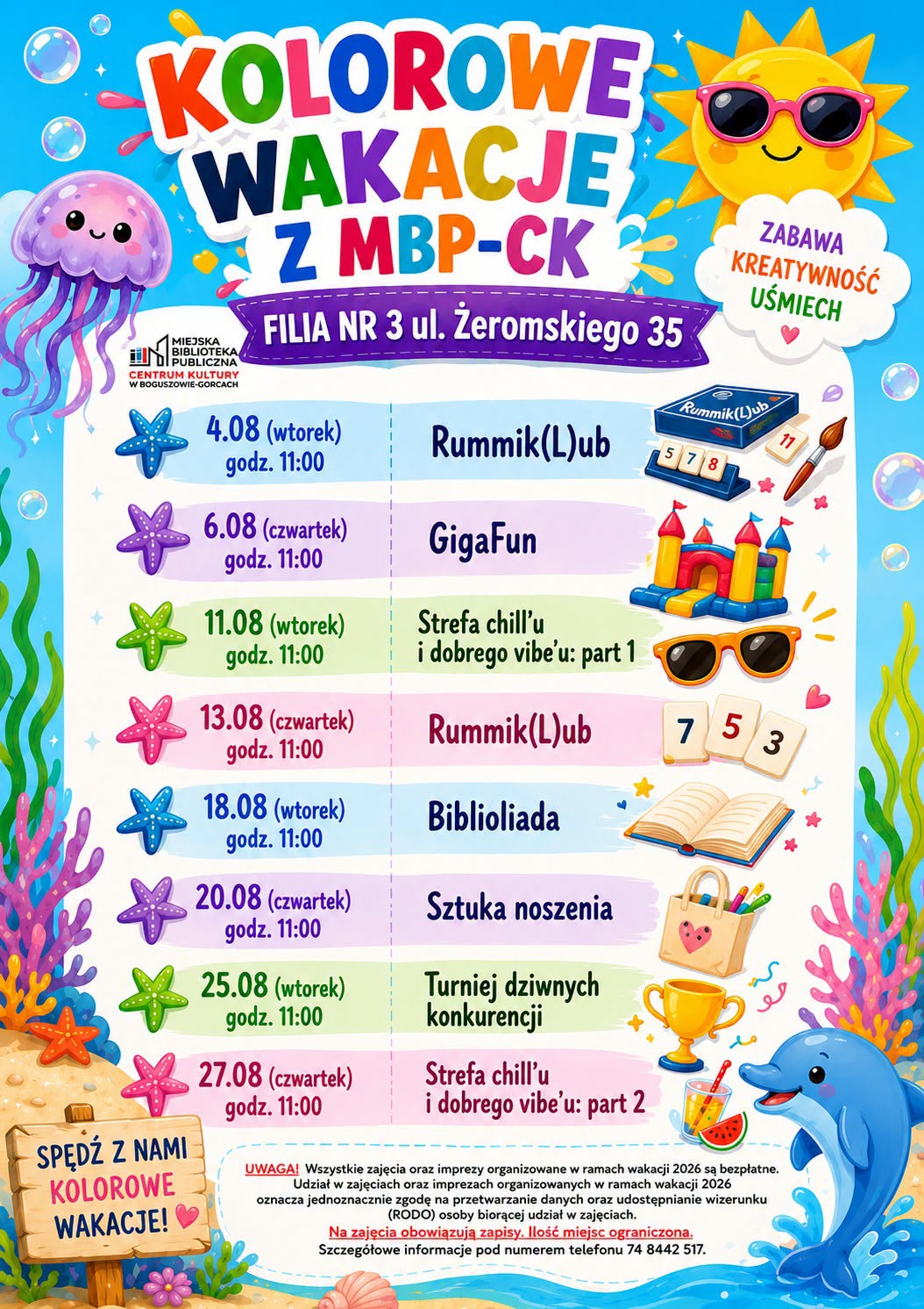 Kolorowe wakacje z filią nr 3