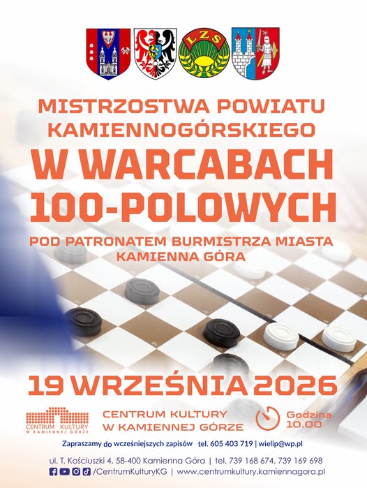 Mistrzostwa powiatu kamiennogórskiego w warcabach 100-polowych