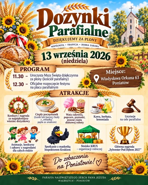Dożynki parafialne w dzielnicy Poniatów