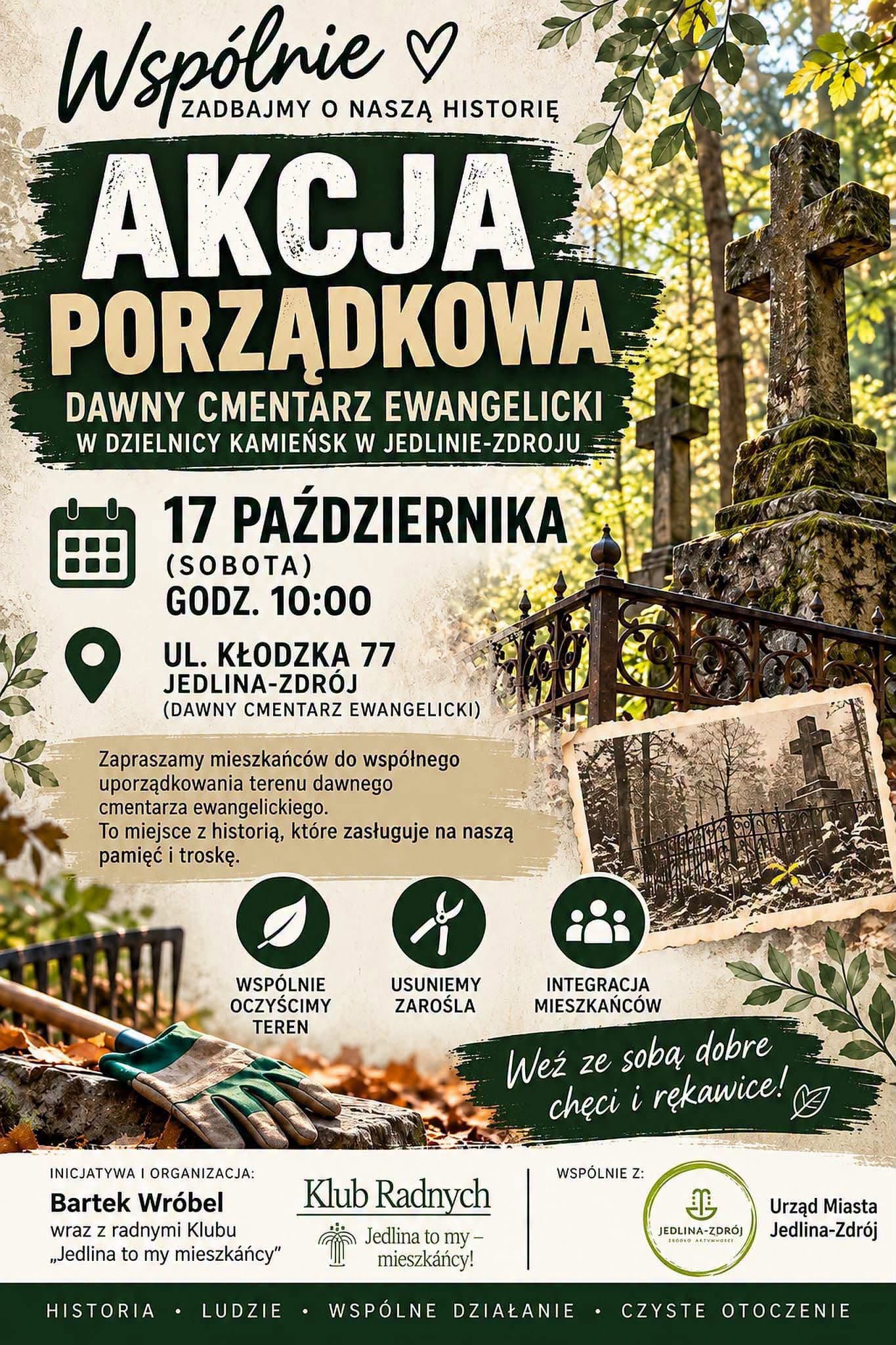 Akcja porządkowa cmentarza