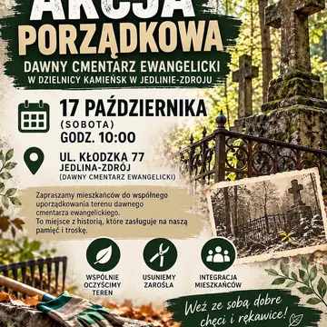 Akcja porządkowa cmentarza