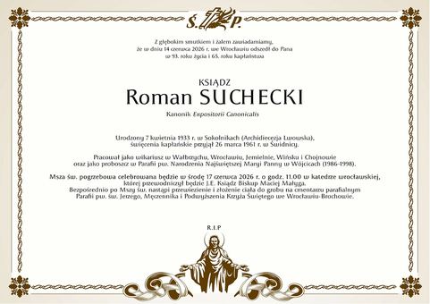 Zmarł ksiądz Roman Suchecki