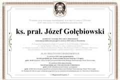 Zmarł ks. Józef Gołębiowski