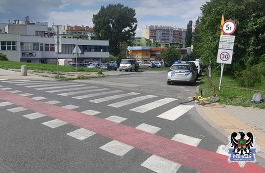 Rowerzystka, która miała pierwszeństwo wylądowała w szpitalu