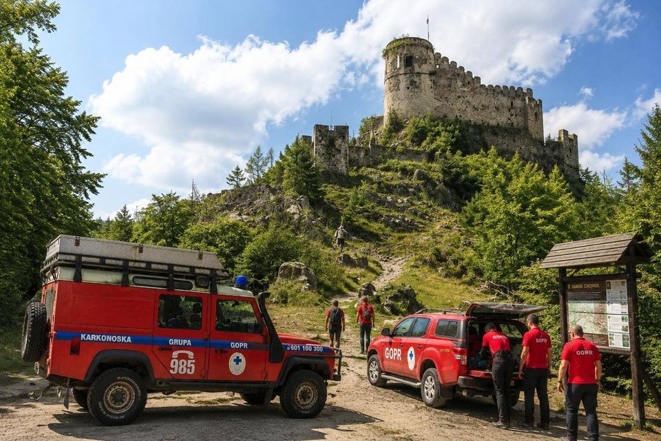 Śmierć turysty na szlaku na Zamek Chojnik
