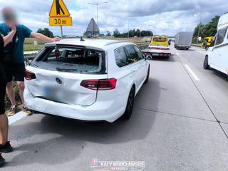 Karambol na A4. Ogromny korek pod Kostomłotami