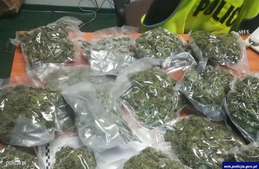 "Wpadł" z dwoma kilogramami marihuany
