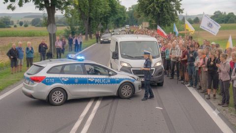 Kierowca na haju prawie wjechał w pielgrzymów