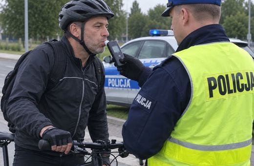 Pijany rowerzysta nie uniknie odpowiedzialności