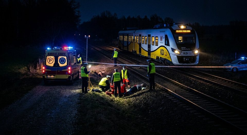 25-latek potrącony przez pociąg