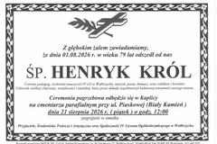 Zmarł Henryk Król