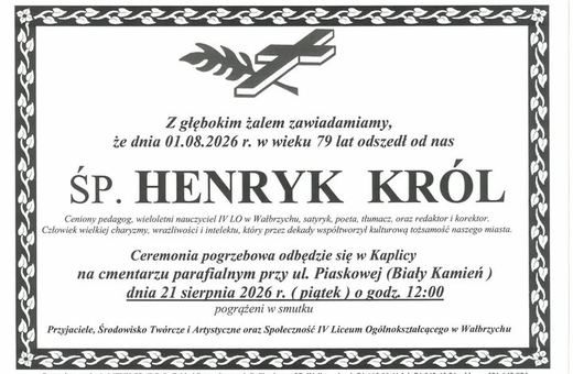 Zmarł Henryk Król