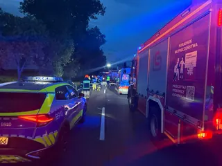 Groźny wypadek zakończony dachowaniem