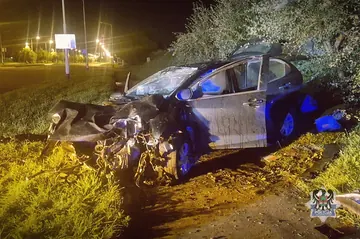 Pijany 50-;latek wdał się w ucieczkę i dachował na Podzamczu!