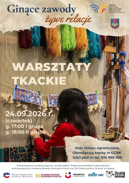 Zapraszamy do GCBK na warsztaty tkackie