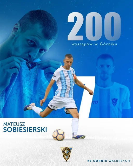 To już 200 występów Mateusza w barwach Górnika