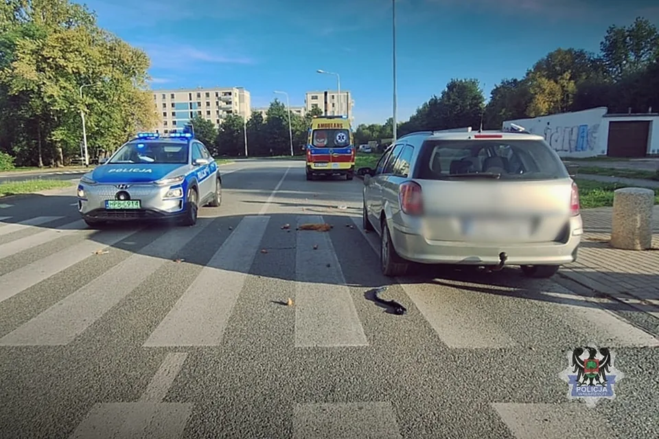 74-letnia rowerzystka potrącona na Podzamczu