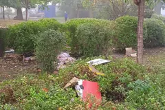 Niby park, a jak wysypisko śmieci