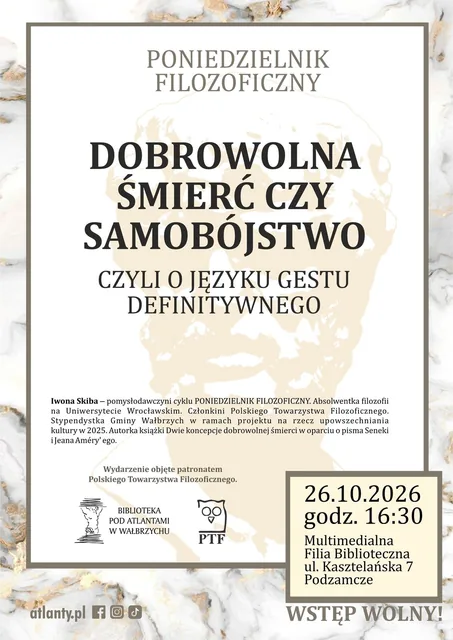 Poniedzielnik Filozoficzny w Bibliotece pod Atlantami