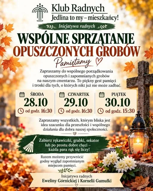 Wspólne sprzątanie grobów