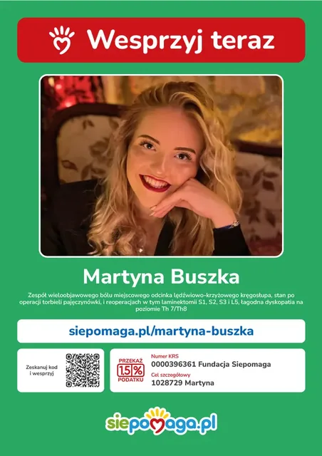 Zbieramy na leczenie Martyny