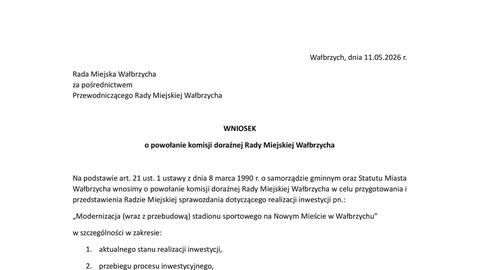 Radni chcą powołania komisji doraźnej
