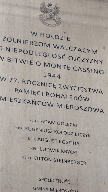 Mieroszów pamięta o rocznicy Bitwy pod Monte Casino