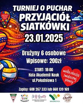 Gramy dla WOŚP – Turniej Przyjaciół Siatkówki w Wałbrzychu