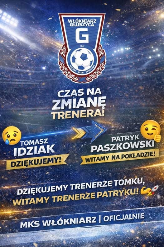 Zmiany we Włókniarzu. Paszkowski zastąpi Idziaka