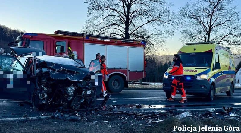 Nietypowa "czołówka" na krajówce