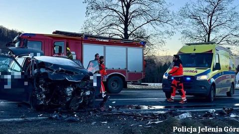 Nietypowa "czołówka" na krajówce