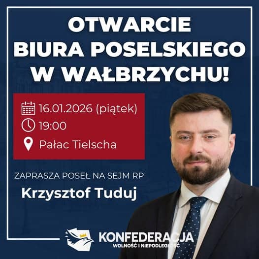 Poseł Konfederacji otworzył swoje biuro