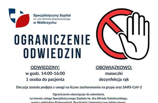Szpital wprowadza kolejne ograniczenia odwiedzin