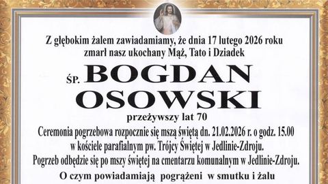 Zmarł Bogdan Osowski