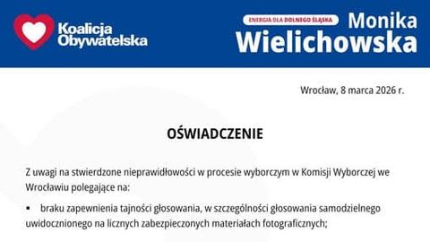 Monika Wielichowska złożyła protest