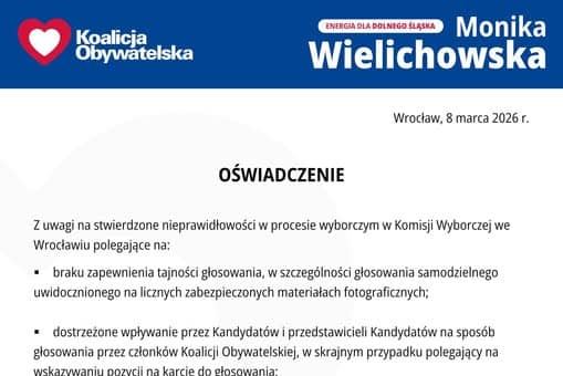 Monika Wielichowska złożyła protest