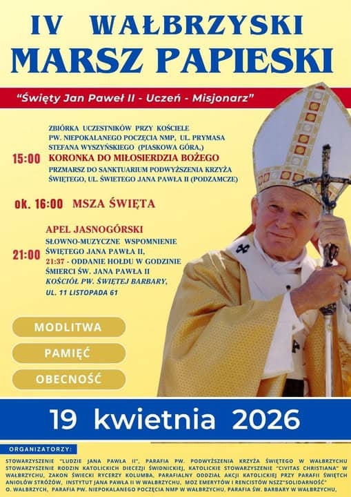 Będzie kolejny Wałbrzyski Marsz Papieski