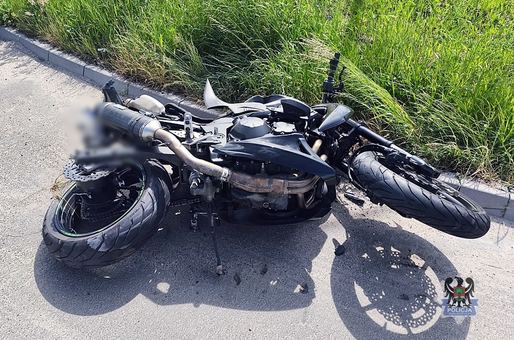Motocyklista zginął na miejscu