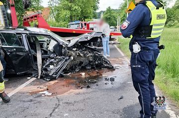 Motocyklista zginął na miejscu
